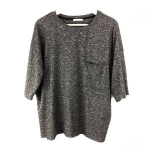Zara Trafaluc Gray Oversized Short Sleeve Shirt S